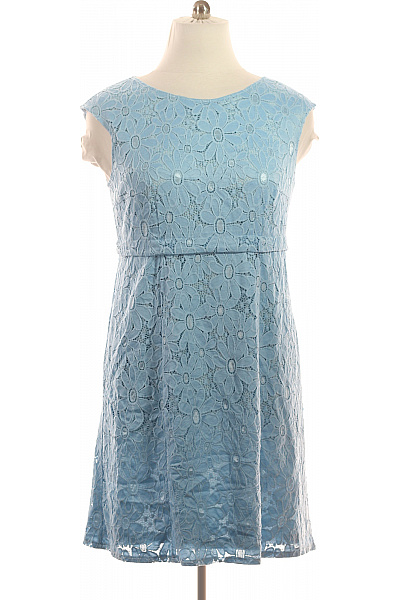 BETTY BARCLAY modré krajkové šaty bez rukávů letní elegantní květované ažurové Vel. 46 | BETTY BARCLAY | obrázek 2