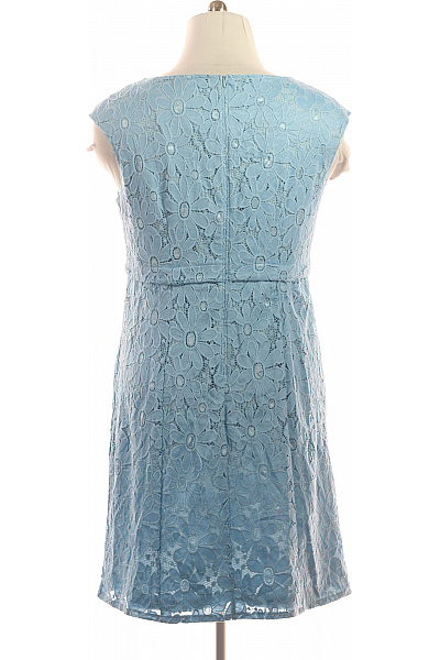 BETTY BARCLAY modré krajkové šaty bez rukávů letní elegantní květované ažurové Vel. 46 | BETTY BARCLAY | obrázek 3