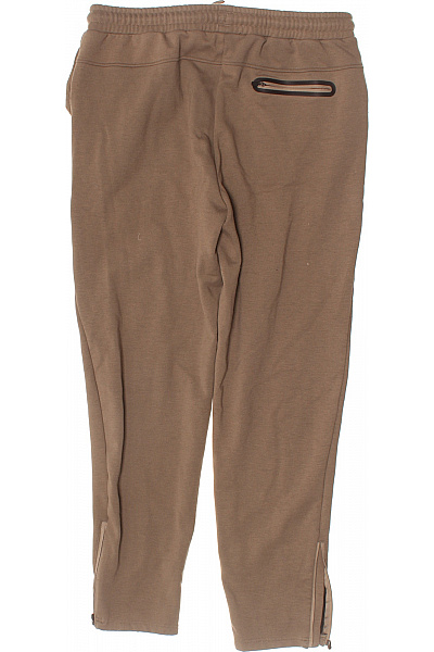 Hnědé úpletové volnočasové tepláky s kapsami a pružným pasem Vel. L | Unimoda | obrázek 2