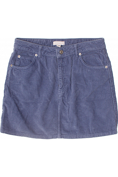 Topshop Dámská manšestrová sukně s kapsami modrá krátká Vel. EU 38 | Topshop | obrázek 2