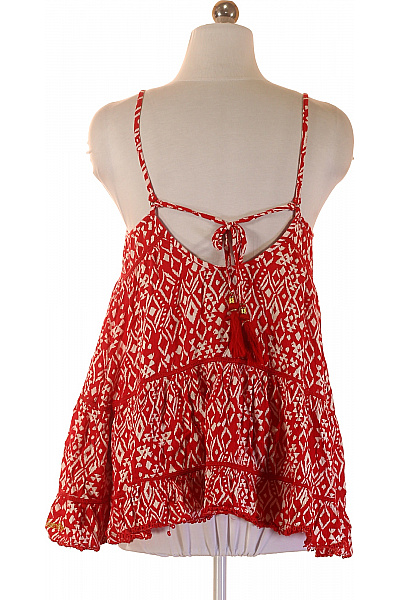 SUPERDRY Dámská červená halenka bez rukávů s potiskem boho Vel. 38 | SUPERDRY | obrázek 3