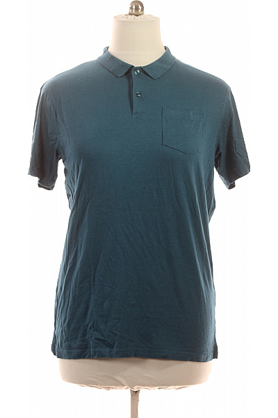 LAWRENCE GREY Pánské Tričko S Límečkem A Kapsou Krátký Rukáv Jednobarevné Bavlněné Vel. XXL