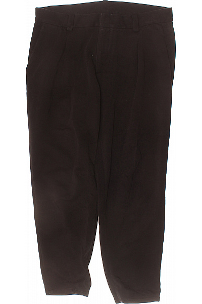 ARMANI Pánské Tmavě Hnědé Volné Oblekové Kalhoty S Puky Velikost L