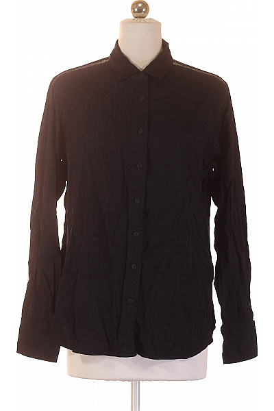 CLOSED Dámská černá Košile S Dlouhým Rukávem A Krajkou Elegantní Ležérní Vel. S