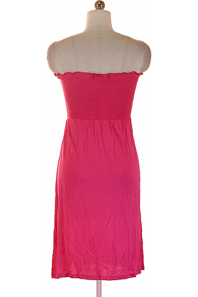 HALLHUBER Růžové viskózové dámské šaty bez rukávů smock letní volnočasové krátké jednobarevné Vel. S | HALLHUBER | obrázek 3