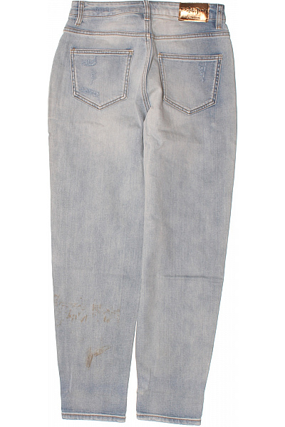 DESIGUAL Dámské džíny vyšívané s kamínky modré Velikost 28 | DESIGUAL | obrázek 2