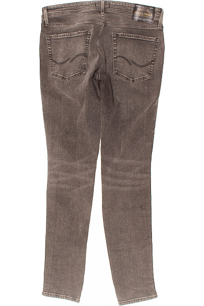 JACK & JONES Pánské džíny pruhované skinny šedé s dírami Velikost L | JACK & JONES | obrázek 2