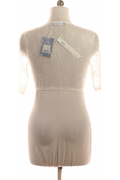 Trachtenmanufaktur Dámská halenka bílá krajková s krátkým rukávem průsvitná elegantní Vel. 40 | Trachtenmanufaktur | obrázek 2