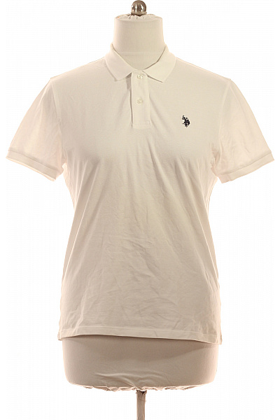 U.S.POLO ASSN. Bavlněné Polo Tričko S Krátkým Rukávem A Výšivkou Jednobarevné Vel. EU L