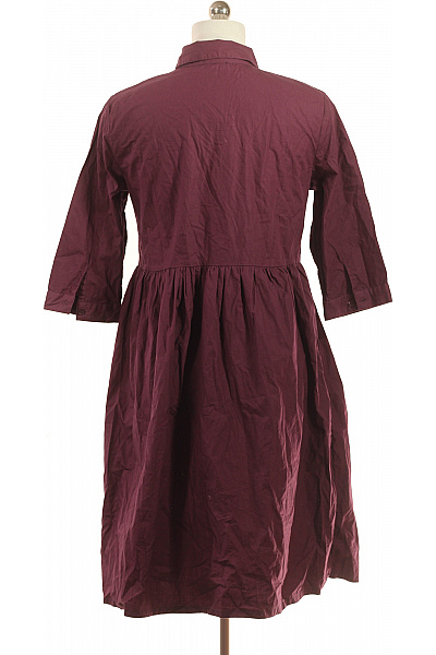 LAWRENCE GREY dámské šaty košilové krátký rukáv volnočasové vínové Velikost M | LAWRENCE GREY | obrázek 2
