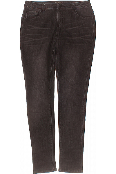 OPUS Dámské Bavlněné Strečové Skinny Džíny černé Seprané Vel. 36/32