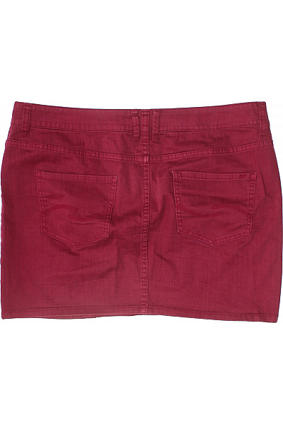 s.OLIVER Dámská bavlněná mini džínová sukně červená pouzdrová s kapsami Velikost 42 | s.OLIVER | obrázek 3