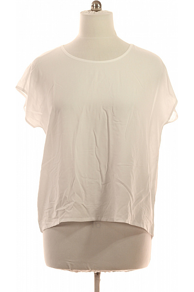 Sublevel Dámská halenka bílá krátký rukáv viskóza volná Velikost XXL | Sublevel | obrázek 2