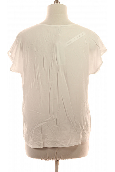 Sublevel Dámská halenka bílá krátký rukáv viskóza volná Velikost XXL | Sublevel | obrázek 3