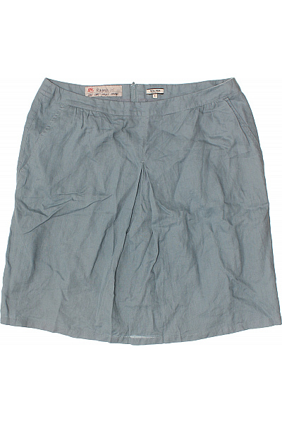 NOA NOA Dámská Lněná Krátká Modrá Sukně S Kapsami Volná Velikost L