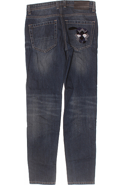 Iceberg Dámské tmavě modré seprané džíny rovné klasické s kapsami Velikost 28 | Iceberg | obrázek 2