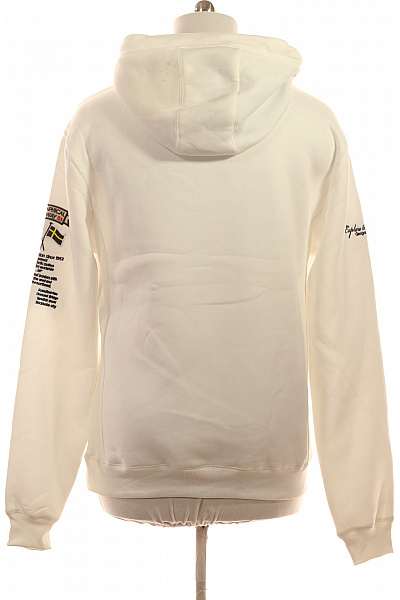 Geographical Norway Bílá pánská mikina s kapucí a klokaní kapsou Velikost XL | Geographical Norway | obrázek 2