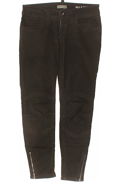 Marc O´Polo Dámské Tmavé úzké Moto Kalhoty Se Zipy Velikost 28