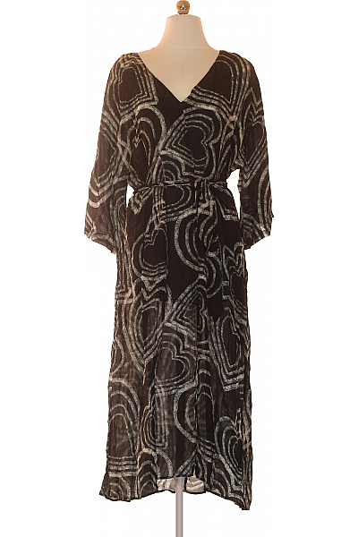 LIEBESKIND Dámské šaty S Dlouhým Rukávem černé S Potiskem Srdcí Velikost 38