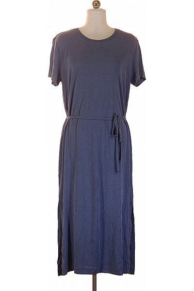 Esprit Dámské modré tričkové midi šaty s páskem a rozparkem volné Vel. M | Esprit | obrázek 2