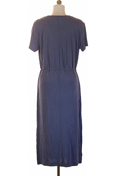 Esprit Dámské modré tričkové midi šaty s páskem a rozparkem volné Vel. M | Esprit | obrázek 3