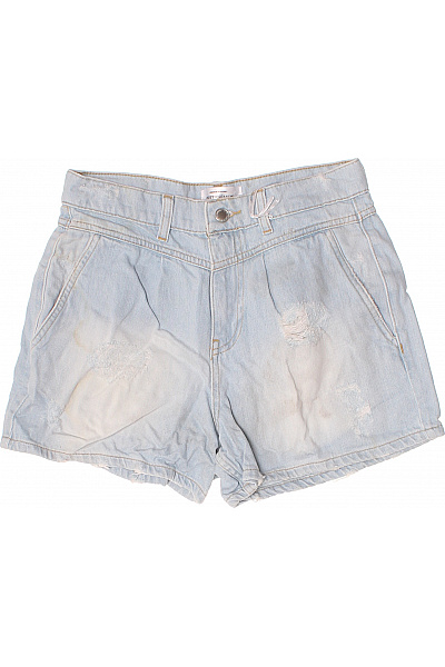 COTTON CANDY Dámské Džínové Kraťasy S Vysokým Pasem Volnočasové Krátké Velikost S