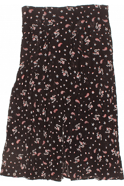 SUPERDRY Dámská viskózová midi sukně černá vzorovaná knoflíky romantická Vel. UK 12 | SUPERDRY | obrázek 3