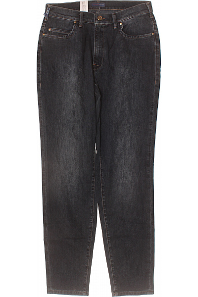 Trussardi Dámské Bavlněné Džíny Tmavě šedé Seprané Rovné Kapsy Velikost 31