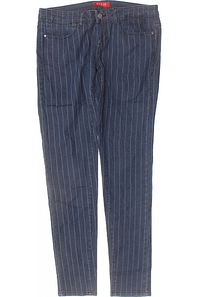 Guess Dámské Bavlněné Modré Džíny Strečové Skinny Pruhované Vel. 30