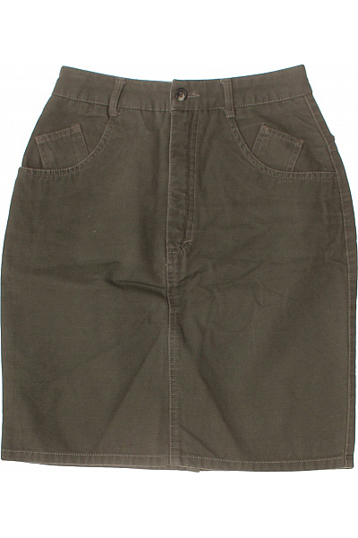 Dámská khaki sukně ke kolenům s kapsami rovná Vel. 34 | Unimoda | obrázek 2