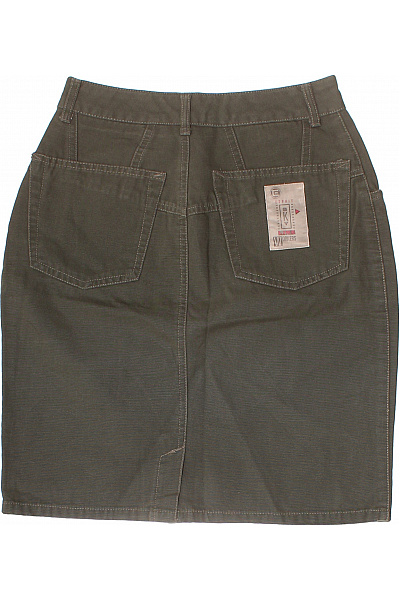 Dámská khaki sukně ke kolenům s kapsami rovná Vel. 34 | Unimoda | obrázek 3