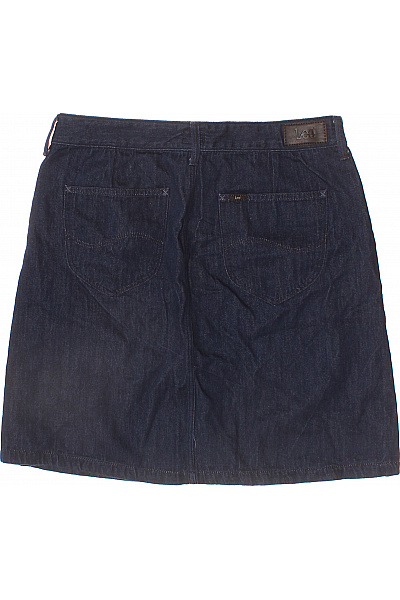 Lee  Dámská bavlněná tmavě modrá áčková džínová sukně s knoflíky nad kolena Velikost 32 | Lee  | obrázek 3
