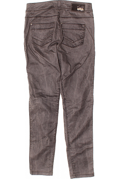 PULZ JEANS Dámské bavlněné šedé džíny skinny vyžehlené seprané s vysokým pasem Velikost 34 | PULZ JEANS | obrázek 2