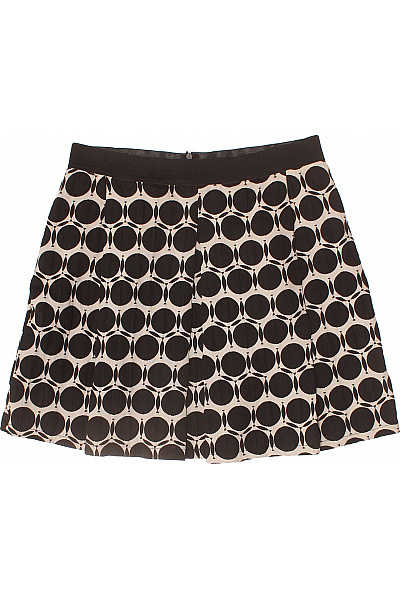 krátká vzorovaná černobílá áčková sukně s potiskem Velikost 38 | Unimoda | obrázek 2