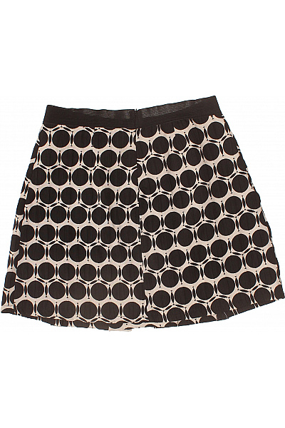 krátká vzorovaná černobílá áčková sukně s potiskem Velikost 38 | Unimoda | obrázek 3