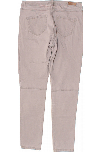 OPUS Dámské bavlněné béžové moto skinny kalhoty žebrované ležérní Velikost 44 | OPUS | obrázek 3