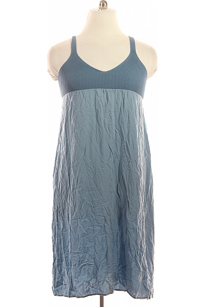 ZAUBERSTERN modré šaty na ramínka volnočasové midi žebrované Velikost XS | ZAUBERSTERN | obrázek 2