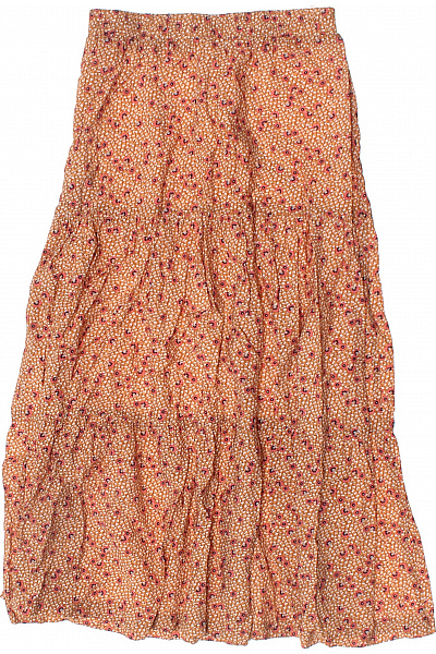 VILA Dámská dlouhá letní volná áčková sukně s potiskem řasená Velikost 34 | VILA | obrázek 3