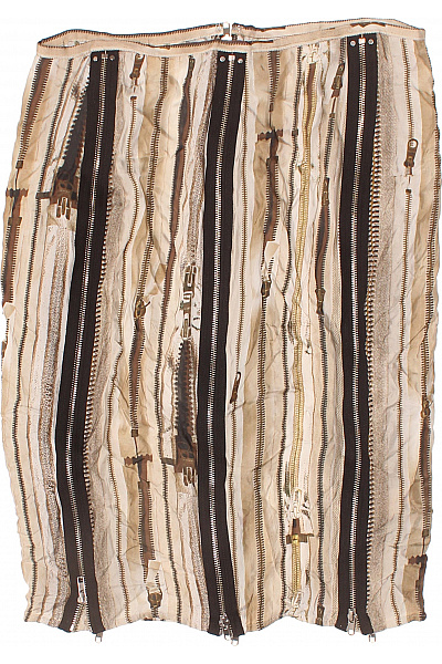 LINDEX Dámská sukně krátká vzorovaná pruhovaná béžová se zipem Vel. UK 16 | LINDEX | obrázek 2