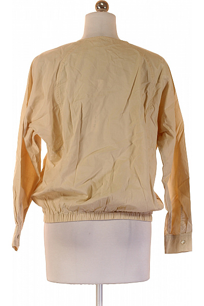 JcSophie Dámská halenka s dlouhým rukávem béžová propínací s gumou v pase Velikost 36 | JcSophie | obrázek 2