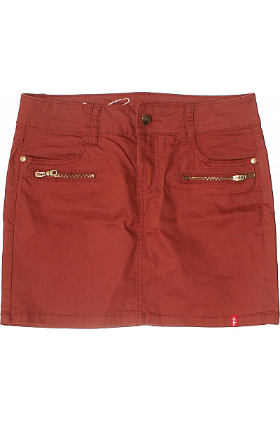 Esprit Dámská bavlněná mini sukně cihlová se zipy Velikost 34 | Esprit | obrázek 2