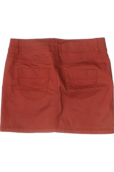 Esprit Dámská bavlněná mini sukně cihlová se zipy Velikost 34 | Esprit | obrázek 3