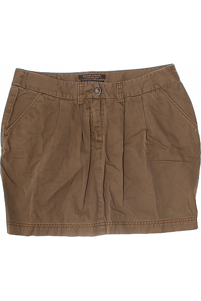 MAISON SCOTCH Sukně bavlněné lněné krátká hnědá s kapsami plisovaná Vel. S | MAISON SCOTCH | obrázek 2