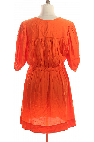 Hugo Boss dámské šaty krátký rukáv oranžové volnočasové letní viskózové Vel. 40 | Hugo Boss | obrázek 2