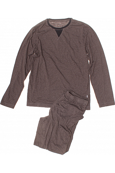 Seidensticker Pánské Pyžamo Dlouhé šedé Polyesterové Velikost S