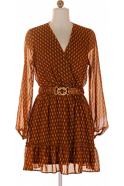 AXARA dámské šaty s dlouhým rukávem zavinovací mini boho Vel. S | AXARA | obrázek 2