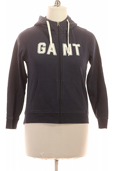 GANT modrá mikina s kapucí a potiskem na zip streetwear Velikost L | GANT | obrázek 2