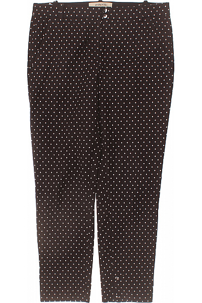 Pinko Dámské černé Kalhoty S Bílými Puntíky Acetátové Cigaretové Vel. S