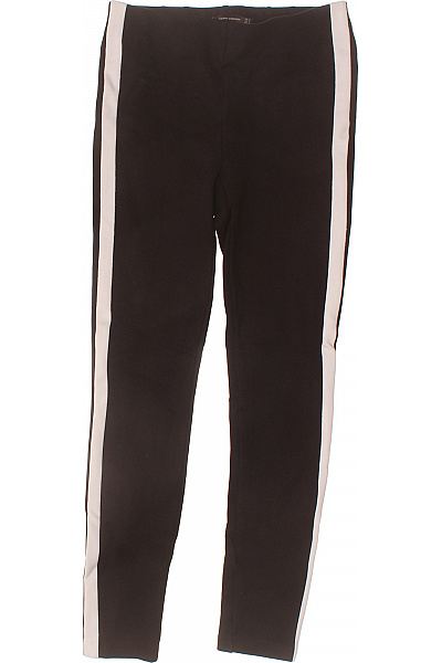 ZARA Dámské černé kalhoty s bílým pruhem volnočasové Vel. s | ZARA | obrázek 2