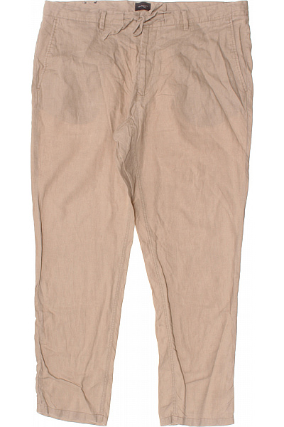 GANT Pánské Lněné Kalhoty Volnočasové Béžové Vel. 2XL